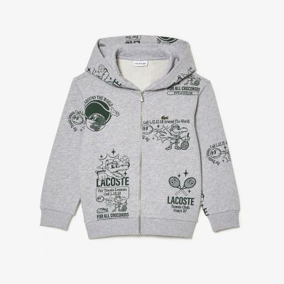 ＜LACOSTE＞ＪＵＮＩＯＲ総柄ジップアップフーディー