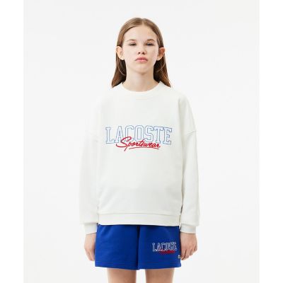 ＜LACOSTE＞オーガニックコットン　裏パイル　カレッジネームクルーネックスウェット　トレーナー