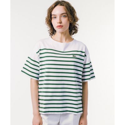 ＜LACOSTE＞シルケット加工　パネルボーダーバスクシャツ