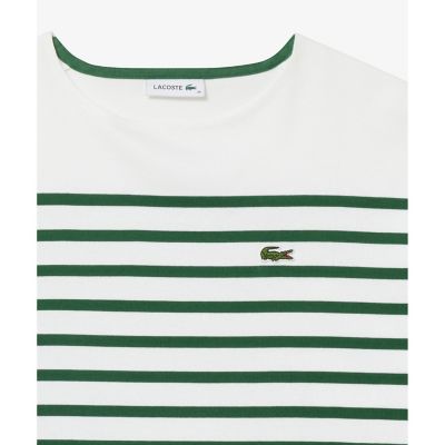 シルケット加工　パネルボーダーバスクシャツ