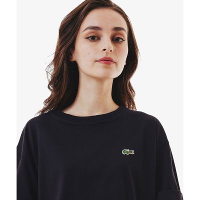 裾口ドローストリング入りクロップド５分袖　半袖Ｔシャツ