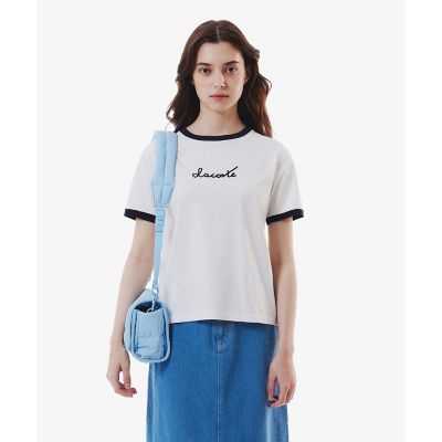 LACOSTE/ラコステ ステッチネーミングリンガーTシャツ