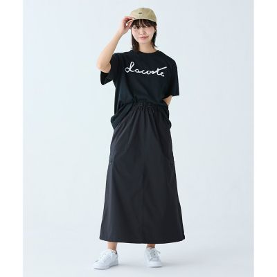 【オンライン限定】ＬＡＣＯＳＴＥ　スクリプトネームロゴ　　ルーズシルエットハーフスリーブＴシャツ