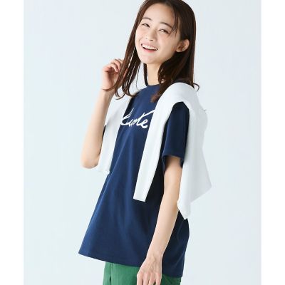 【オンライン限定】ＬＡＣＯＳＴＥ　スクリプトネームロゴ　　ルーズシルエットハーフスリーブＴシャツ