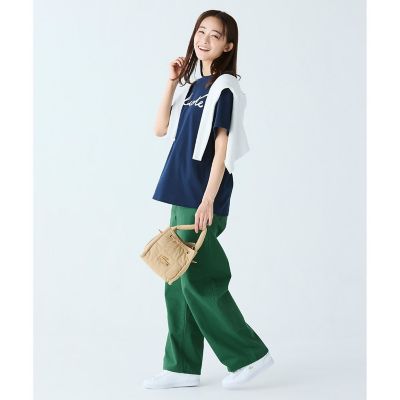 【オンライン限定】ＬＡＣＯＳＴＥ　スクリプトネームロゴ　　ルーズシルエットハーフスリーブＴシャツ