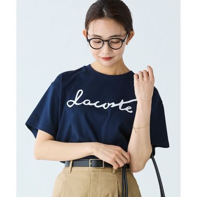 【オンライン限定】ＬＡＣＯＳＴＥ　スクリプトネームロゴ　　ルーズシルエットハーフスリーブＴシャツ