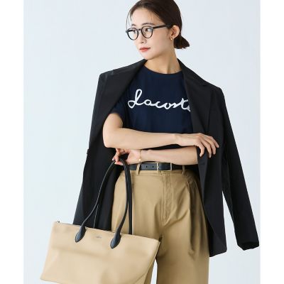 【オンライン限定】ＬＡＣＯＳＴＥ　スクリプトネームロゴ　　ルーズシルエットハーフスリーブＴシャツ
