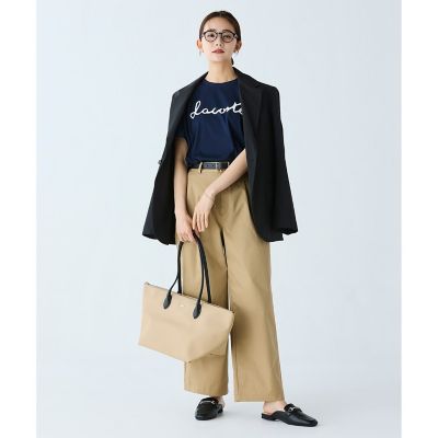 【オンライン限定】ＬＡＣＯＳＴＥ　スクリプトネームロゴ　　ルーズシルエットハーフスリーブＴシャツ