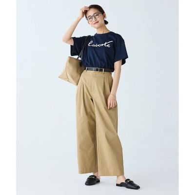 【オンライン限定】ＬＡＣＯＳＴＥ　スクリプトネームロゴ　　ルーズシルエットハーフスリーブＴシャツ