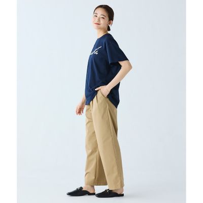 【オンライン限定】ＬＡＣＯＳＴＥ　スクリプトネームロゴ　　ルーズシルエットハーフスリーブＴシャツ