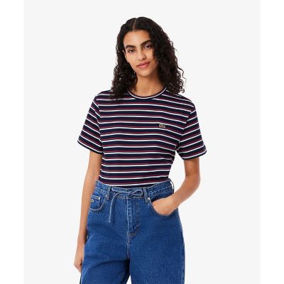 LACOSTE/ラコステ エッセンシャルボーダー半袖Tシャツ