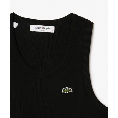 LACOSTE / ラコステ ワンポイントロゴ エッセンシャルリブニットタンクトップ ワンポイントロゴ エッセンシャルリブニットタンクトップ
