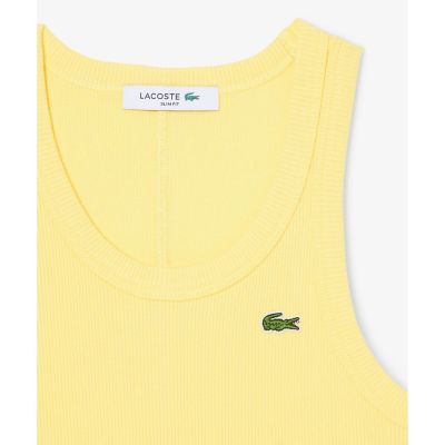 ワンポイントロゴ エッセンシャルリブニットタンクトップ | LACOSTE