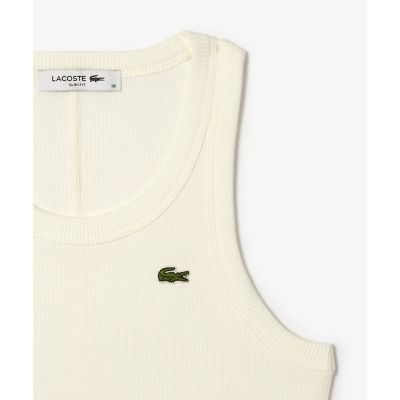 LACOSTE / ラコステ ワンポイントロゴ エッセンシャルリブニットタンクトップ ワンポイントロゴ エッセンシャルリブニットタンクトップ