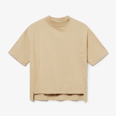 リラックスフィットモックネックハーフスリーブＴシャツ