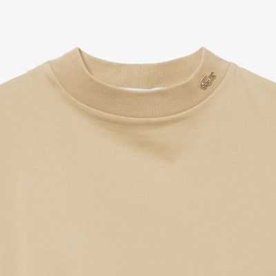 リラックスフィットモックネックハーフスリーブＴシャツ