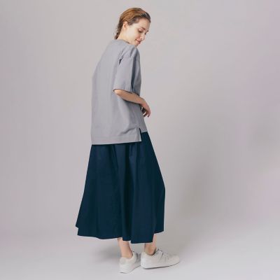 リラックスフィットモックネックハーフスリーブＴシャツ