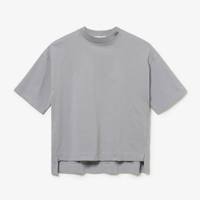 リラックスフィットモックネックハーフスリーブＴシャツ