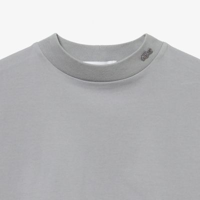 リラックスフィットモックネックハーフスリーブＴシャツ