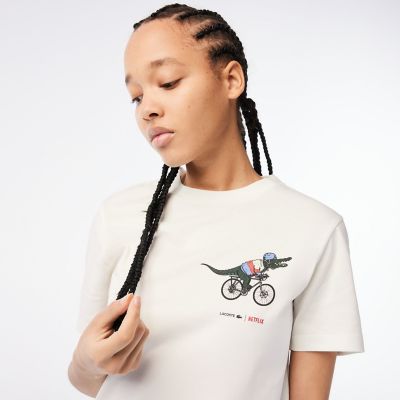 Ｌａｃｏｓｔｅ ｘ Ｎｅｔｆｌｉｘ』 アレンジワニロゴレディースＴ 