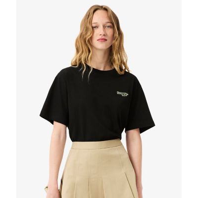 ネーム＆ワニロゴパッチオーバーサイズ半袖Tシャツ | LACOSTE