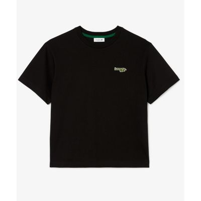 ネーム＆ワニロゴパッチオーバーサイズ半袖Tシャツ | LACOSTE