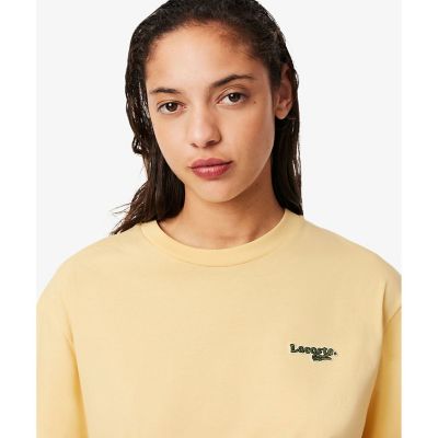 【オシャレ✩LACOSTE】黄色　長袖セーター　ワニロゴ　サイズ38 オシャレ✩LACOSTE】黄色 長袖セーター ワニロゴ サイズ38 【公式通販】