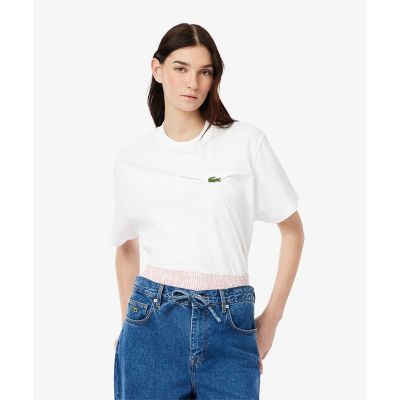 ＜LACOSTE＞ワニロゴプリーツオーバーサイズフィットＴシャツ