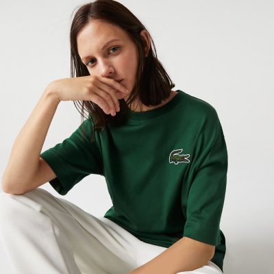 オーガニックコットンルーズフィットリアルクロコTシャツ | LACOSTE 