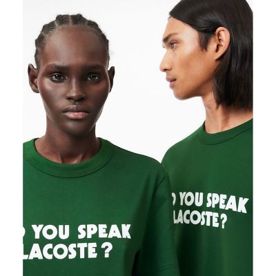 オーガニックコットン　メッセージプリントバインダーネック半袖Ｔシャツ