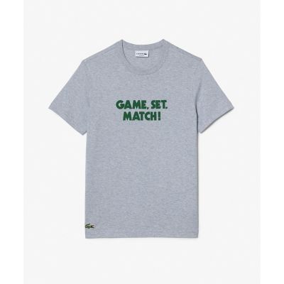 オーガニックコットン　メッセージプリントバインダーネック半袖Ｔシャツ