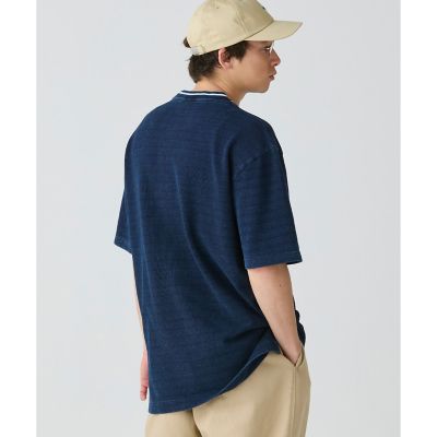 新品 未使用 ラコステ LACOSTE リブニット インディゴ ポロシャツ 半袖 ラコステ LACOSTE 配色リブニットインディゴポロシャツ （ブルー