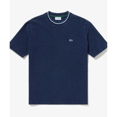 配色リブニットインディゴ鹿の子 半袖Tシャツ | LACOSTE/ラコステ
