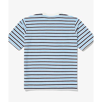 オーバーサイズ　ハイゲージパイル地ボーダー半袖Ｔシャツ