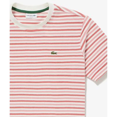 オーバーサイズ　ハイゲージパイル地ボーダー半袖Ｔシャツ