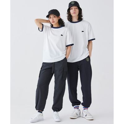 【オンライン限定】ＬＡＣＯＳＴＥ　ワンポイントロゴ　リンガーＴシャツ