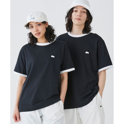 【オンライン限定】ＬＡＣＯＳＴＥ　ワンポイントロゴ　リンガーＴシャツ