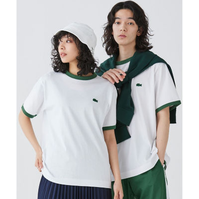 【オンライン限定】ＬＡＣＯＳＴＥ　ワンポイントロゴ　リンガーＴシャツ