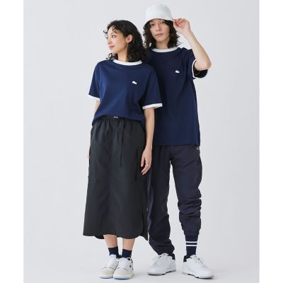【オンライン限定】ＬＡＣＯＳＴＥ　ワンポイントロゴ　リンガーＴシャツ
