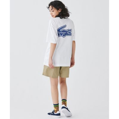 【オンライン限定】ＬＡＣＯＳＴＥ　オーバーサイズ　バック　プリント　Ｔシャツ