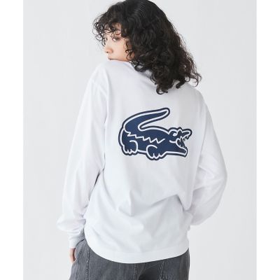 【オンライン限定】ＬＡＣＯＳＴＥ　オーバーサイズ　バックプリント　ロングスリーブＴシャツ