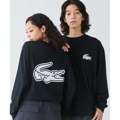 【オンライン限定】ＬＡＣＯＳＴＥ　オーバーサイズ　バックプリント　ロングスリーブＴシャツ