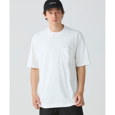 ワンポイントロゴ　オーバーサイズ　ポケット半袖Ｔシャツ　透け防止　速乾　ストレッチ