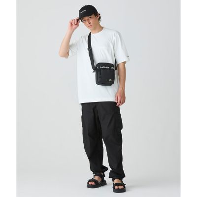 ワンポイントロゴ　オーバーサイズ　ポケット半袖Ｔシャツ　透け防止　速乾　ストレッチ