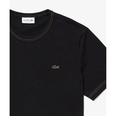 ＜LACOSTE＞ヘビーウェイトコットン　ワンポイントロゴ　シングルジャージ半袖Ｔシャツ