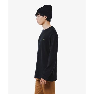 【ブラック】ヘビーウェイトシングルジャージ長袖Tシャツ LACOSTE｜ヘビーウェイトシングルジャージ長袖Tシャツ | Rakuten