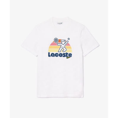 ＜LACOSTE＞テニスプレイヤーグラフィックプリントクルーネックＴシャツ