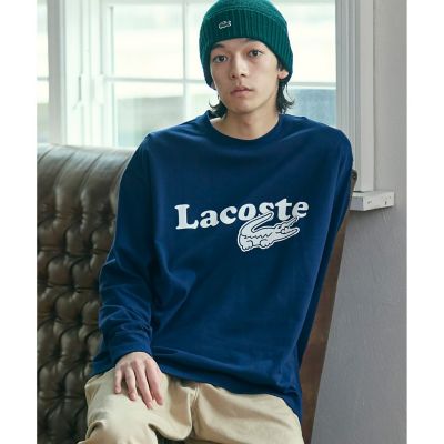 オンライン限定】LACOSTE 鹿の子オーバーサイズプリント ロング