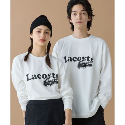 LACOSTE/ラコステ LACOSTE 鹿の子オーバーサイズプリント ロングスリーブTシャツ ホワイト トップス【三越伊勢丹/公式】