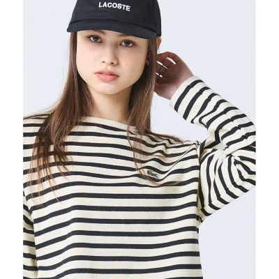 スクエアネックボーダー長袖Tシャツ | LACOSTE/ラコステ | 三越伊勢丹